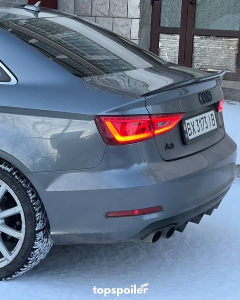 Спойлер багажника Audi A3 8V 2013-2020 стиль М4 (ABS пластик) дактейл Ауді Ауди А3 (чорний глянець) A3-M4 фото