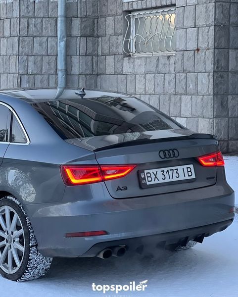 Спойлер багажника Audi A3 8V 2013-2020 стиль М4 (ABS пластик) дактейл Ауді Ауди А3 (чорний глянець) A3-M4 фото