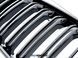 Решітка радіатора BMW X3 G01 / X4 G02 2017-2021 Double line стиль M (ніздрі, ноздри БМВ) чорний глянець G01-02-2 фото 7