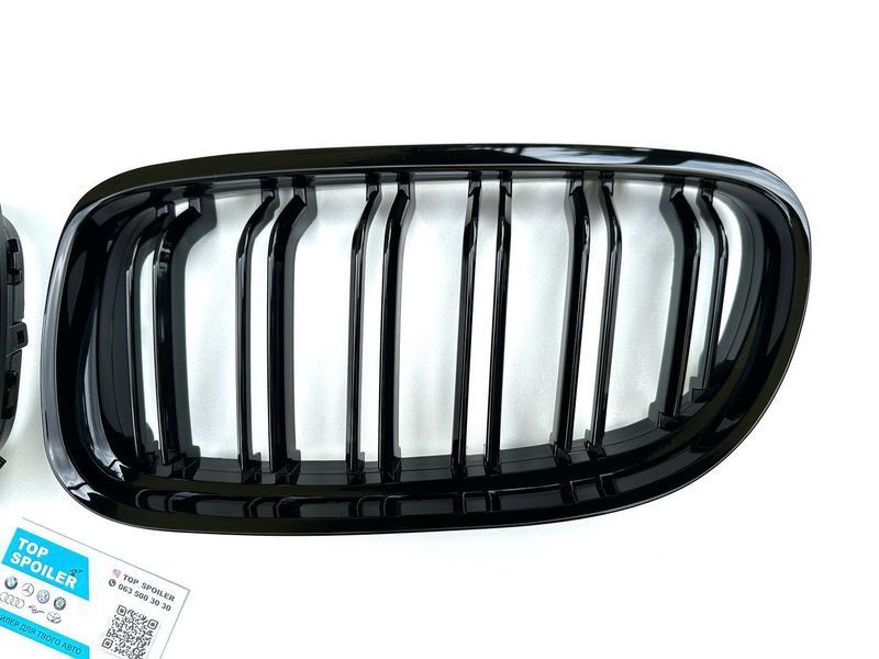 Решітка радіатора BMW 3 E90 2009-2012 стиль М (ніздрі, ноздри БМВ Е90) чорний глянець E90-M фото