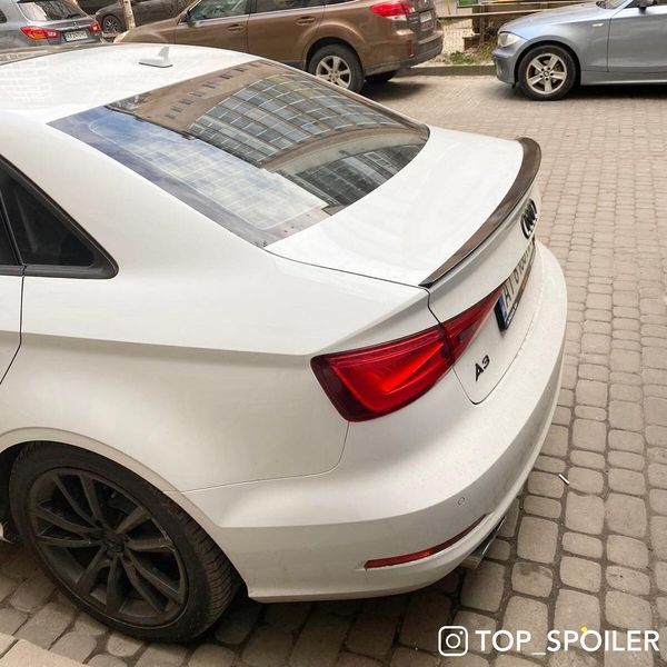 Спойлер багажника Audi A3 8V 2013-2020 стиль S3 (ABS пластик) сабля Ауді Ауди А3 (чорний глянець) A3-S3 фото