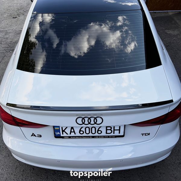 Спойлер багажника Audi A3 8V 2013-2020 стиль S3 (ABS пластик) сабля Ауді Ауди А3 (чорний глянець) A3-S3 фото