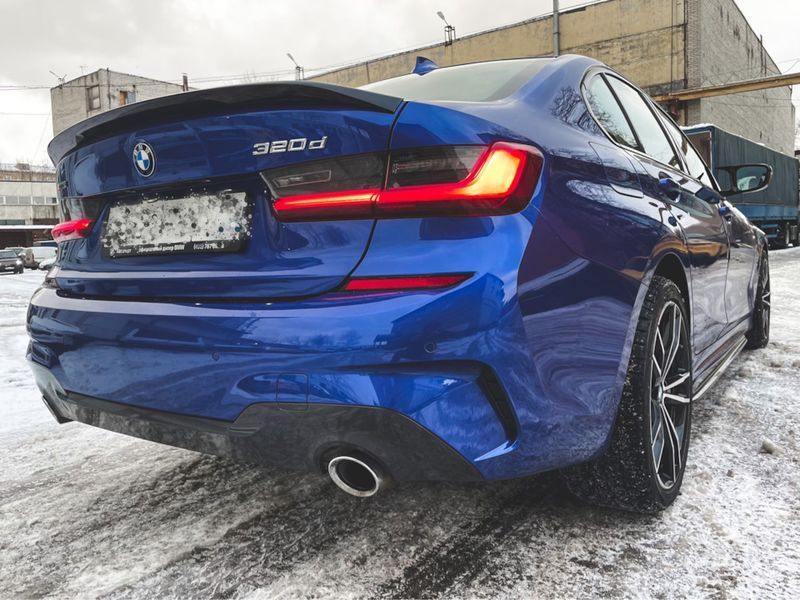 Спойлер багажника BMW 3 G20 2019+ стиль МP (ABS пластик) БМВ (чорний глянець) G20-MP фото