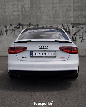 Спойлер багажника Audi A4 B8 2007-2016 стиль M4 (ABS пластик) дактейл Ауді Ауди А4 б8 (чорний глянець) B8-M4 фото