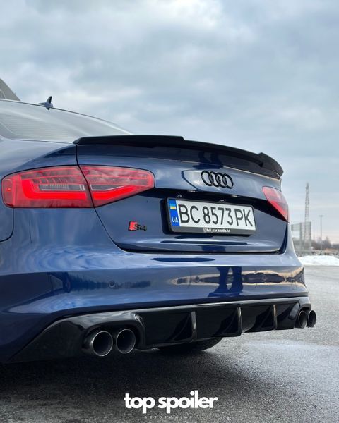Спойлер багажника Audi A4 B8 2007-2016 стиль M4 (ABS пластик) дактейл Ауді Ауди А4 б8 (чорний глянець) B8-M4 фото