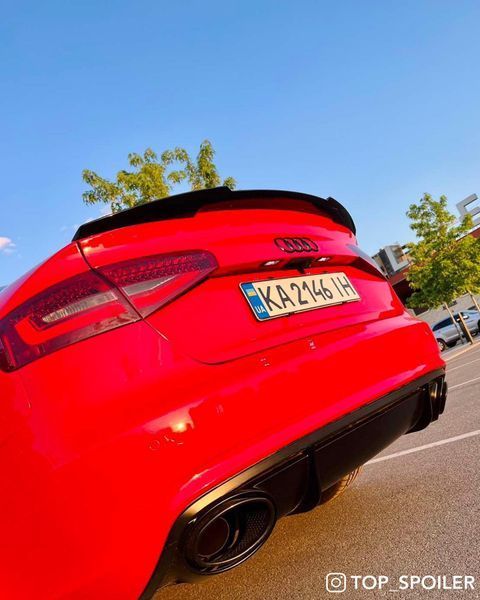Спойлер багажника Audi A4 B8 2007-2016 стиль M4 (ABS пластик) дактейл Ауді Ауди А4 б8 (чорний глянець) B8-M4 фото