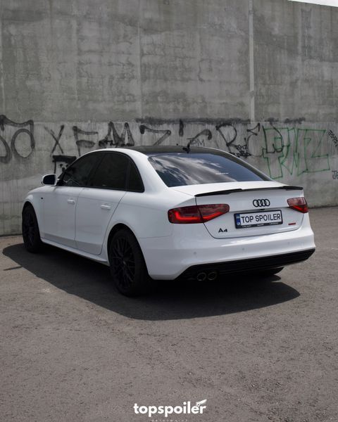 Спойлер багажника Audi A4 B8 2007-2016 стиль M4 (ABS пластик) дактейл Ауді Ауди А4 б8 (чорний глянець) B8-M4 фото