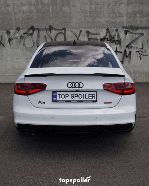 Спойлер багажника Audi A4 B8 2007-2016 стиль M4 (ABS пластик) дактейл Ауді Ауди А4 б8 (чорний глянець) B8-M4 фото