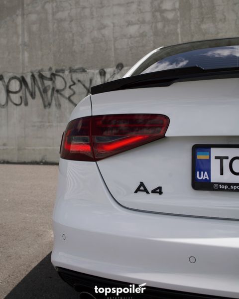 Спойлер багажника Audi A4 B8 2007-2016 стиль M4 (ABS пластик) дактейл Ауді Ауди А4 б8 (чорний глянець) B8-M4 фото