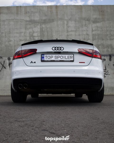 Спойлер багажника Audi A4 B8 2007-2016 стиль M4 (ABS пластик) дактейл Ауді Ауди А4 б8 (чорний глянець) B8-M4 фото