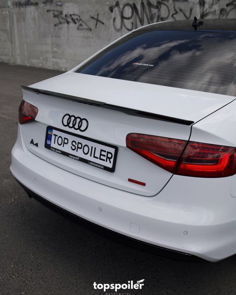 Спойлер багажника Audi A4 B8 2007-2016 стиль M4 (ABS пластик) дактейл Ауді Ауди А4 б8 (чорний глянець) B8-M4 фото