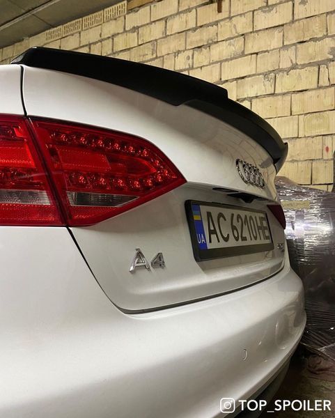 Спойлер багажника Audi A4 B8 2007-2016 стиль M4 (ABS пластик) дактейл Ауді Ауди А4 б8 (чорний глянець) B8-M4 фото