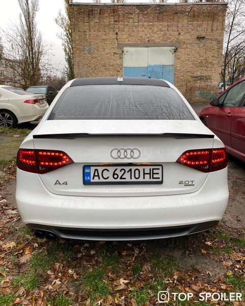 Спойлер багажника Audi A4 B8 2007-2016 стиль M4 (ABS пластик) дактейл Ауді Ауди А4 б8 (чорний глянець) B8-M4 фото