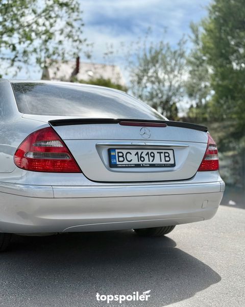 Спойлер багажника Mercedes-Benz E class w211 2002-2007 (ABS пластик) сабля Мерседес 211 (чорний глянець) W211 фото