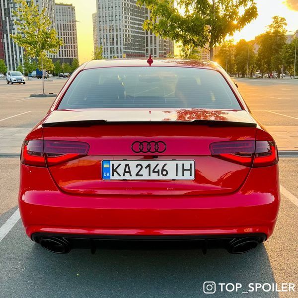 Спойлер багажника Audi A4 B8 2007-2016 стиль M4 (ABS пластик) дактейл Ауді Ауди А4 б8 (чорний глянець) B8-M4 фото