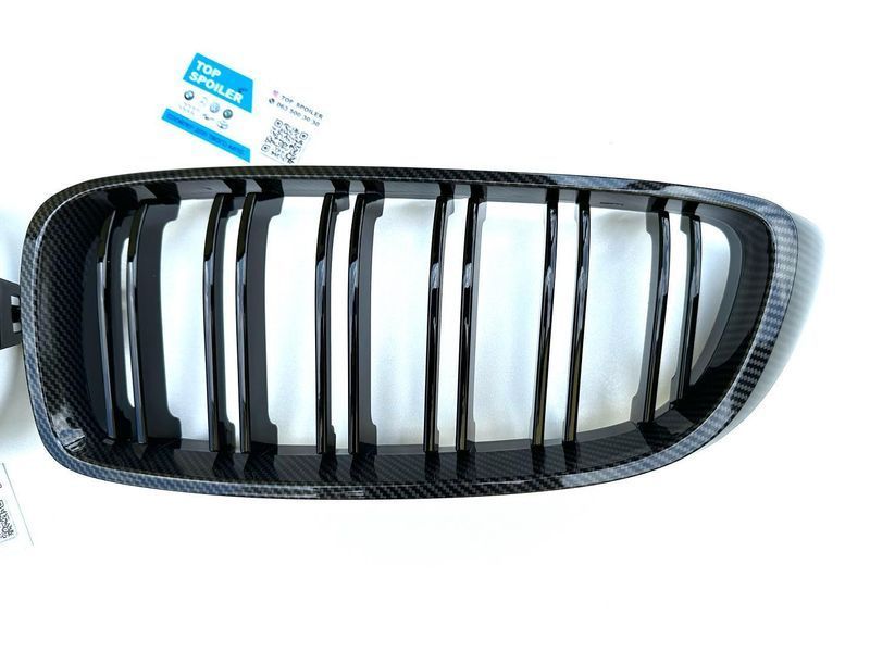 Решітка радіатора BMW 4 F32 / F33 / F36 стиль М КАРБОН (ніздрі, ноздри БМВ Ф32 Ф33 Ф36) F32-33-36 фото