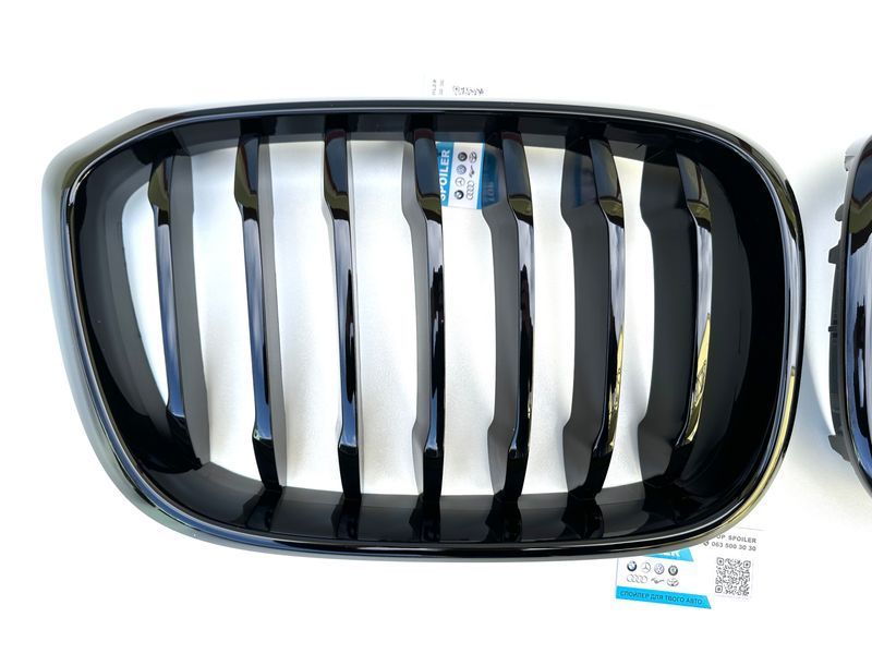 Решітка радіатора BMW X3 G01 / X4 G02 2017-2021 Single line стиль M (ніздрі, ноздри БМВ) чорний глянець G01-G08 фото