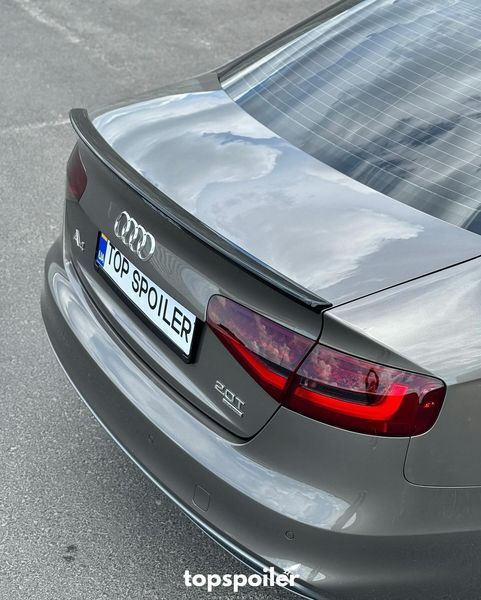 Спойлер багажника Audi A4 B8 2007-2016 стиль S4 (ABS пластик) сабля Ауді Ауди А4 б8 (чорний глянець) B8-S4 фото