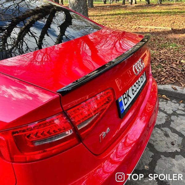 Спойлер багажника Audi A4 B8 2007-2016 стиль S4 (ABS пластик) сабля Ауді Ауди А4 б8 (чорний глянець) B8-S4 фото