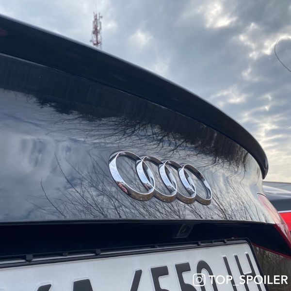 Спойлер багажника Audi A4 B8 2007-2016 стиль S4 (ABS пластик) сабля Ауді Ауди А4 б8 (чорний глянець) B8-S4 фото