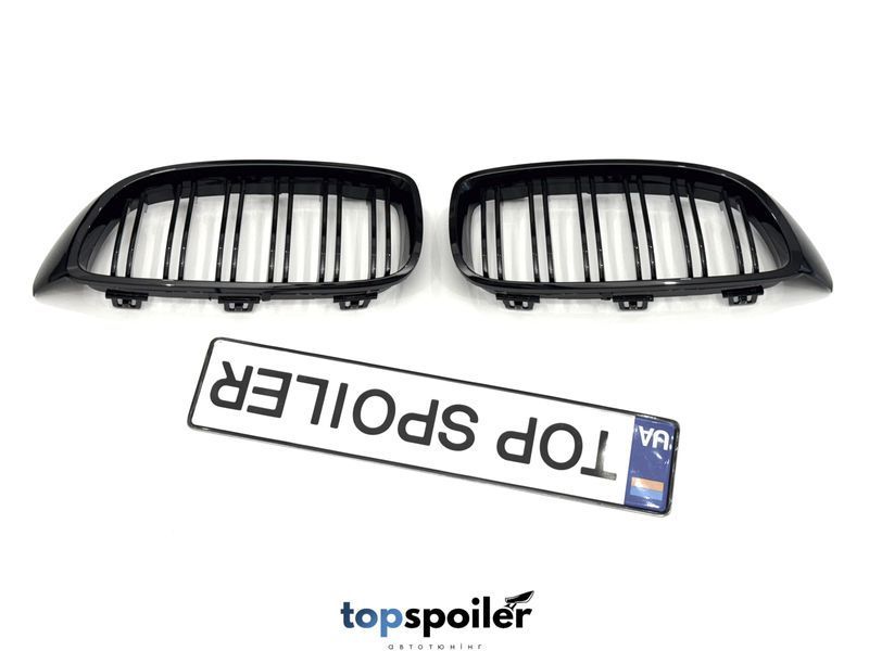 Решітка радіатора BMW 4 F32 / F33 / F36 стиль М (ніздрі, ноздри БМВ Ф32 Ф33 Ф36) чорний глянець F32-33-36-M фото