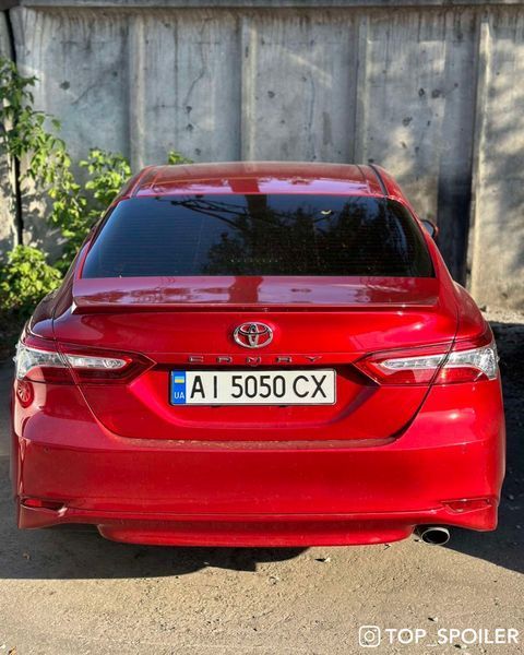 Спойлер багажника Toyota Camry V70 2018+ (ABS пластик) сабля Тойота Кемрі Кемри 70 (чорний глянець) V70 фото