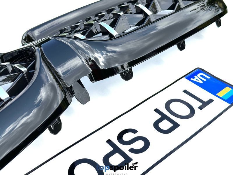 Решітка радіатора BMW 5 G30 / G31 F90 2021+ Diamond chrome (ніздрі, ноздри БМВ G30 Ф90) G30-DIA фото