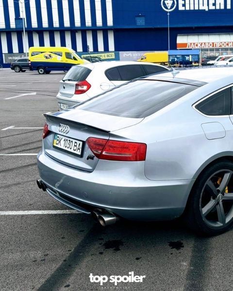 Спойлер багажника Audi A5 8T Sportback 2007-2015 стиль S5 (ABS пластик) сабля Ауді Ауди А5 спортбек (чорний глянець) A5-S5 фото