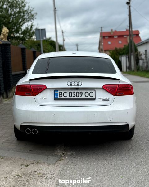 Спойлер багажника Audi A5 8T Sportback 2007-2015 стиль S5 (ABS пластик) сабля Ауді Ауди А5 спортбек (чорний глянець) A5-S5 фото