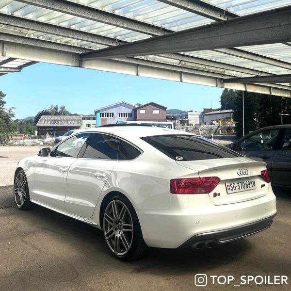 Спойлер багажника Audi A5 8T Sportback 2007-2015 стиль S5 (ABS пластик) сабля Ауді Ауди А5 спортбек (чорний глянець) A5-S5 фото