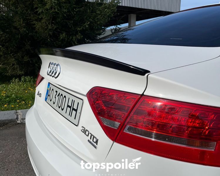 Спойлер багажника Audi A5 8T Sportback 2007-2015 стиль S5 (ABS пластик) сабля Ауді Ауди А5 спортбек (чорний глянець) A5-S5 фото