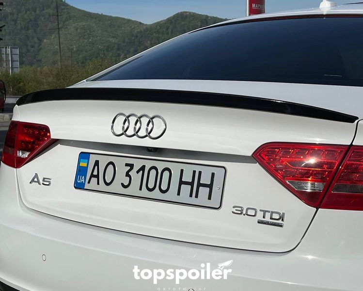 Спойлер багажника Audi A5 8T Sportback 2007-2015 стиль S5 (ABS пластик) сабля Ауді Ауди А5 спортбек (чорний глянець) A5-S5 фото