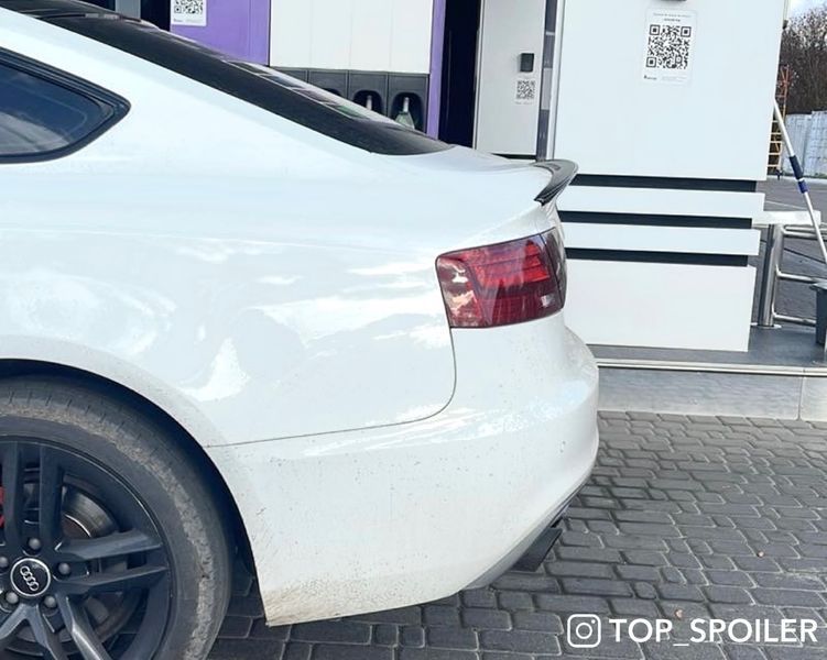 Спойлер багажника Audi A5 8T Sportback 2007-2015 стиль S5 (ABS пластик) сабля Ауді Ауди А5 спортбек (чорний глянець) A5-S5 фото