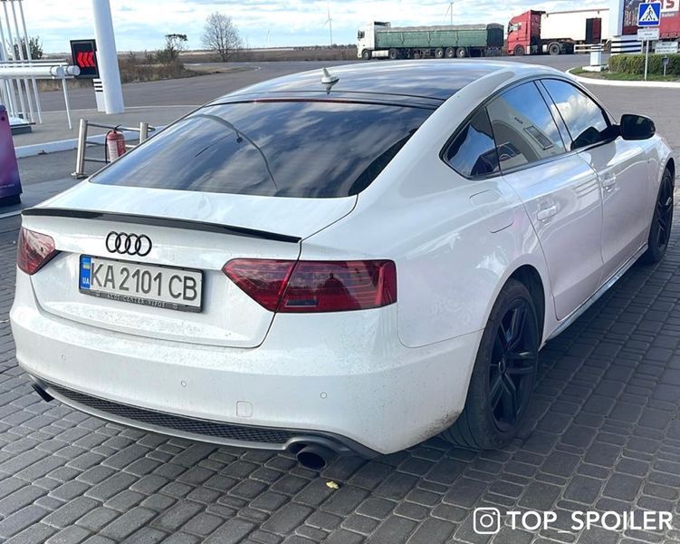 Спойлер багажника Audi A5 8T Sportback 2007-2015 стиль S5 (ABS пластик) сабля Ауді Ауди А5 спортбек (чорний глянець) A5-S5 фото