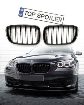 Решітка радіатора BMW 5 F07 GT 2010-2016 стиль М (ніздрі, ноздри БМВ Ф07) чорний глянець F07-M фото