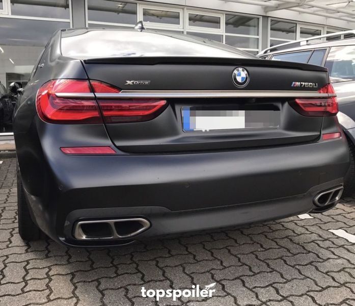 Спойлер багажника BMW 7 G11 G12 2015-2022 стиль М (ABS пластик) БМВ Ж11 Ж12 (чорний глянець) G-11-12 фото