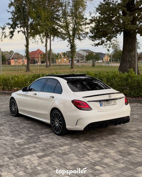 Спойлер багажника Mercedes-Benz C class w205 2014-2019 стиль AMG (ABS пластик) сабля Мерседес 205 (чорний глянець) w205-1 фото