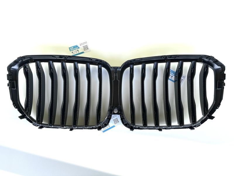 Решітка радіатора BMW X5 G05 2018+ Single line стиль M (ніздрі, ноздри БМВ) чорний глянець G05-1 фото