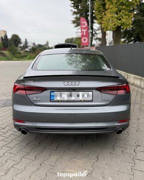 Спойлер багажника Audi A5 B9 Coupe Sportback 2016-2019 стиль S5 (ABS пластик) сабля Ауді Ауди А5 Б9 (чорний глянець) A5B91619 фото