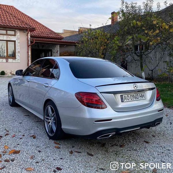 Спойлер багажника Mercedes-Benz E class w213 2016+ (ABS пластик) сабля Мерседес 213 (чорний глянець) w213-1 фото