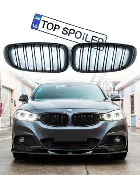Решітка радіатора BMW 3 F34 GT 2013-2019 стиль М (ніздрі, ноздри БМВ Ф34) чорний глянець F34-M фото