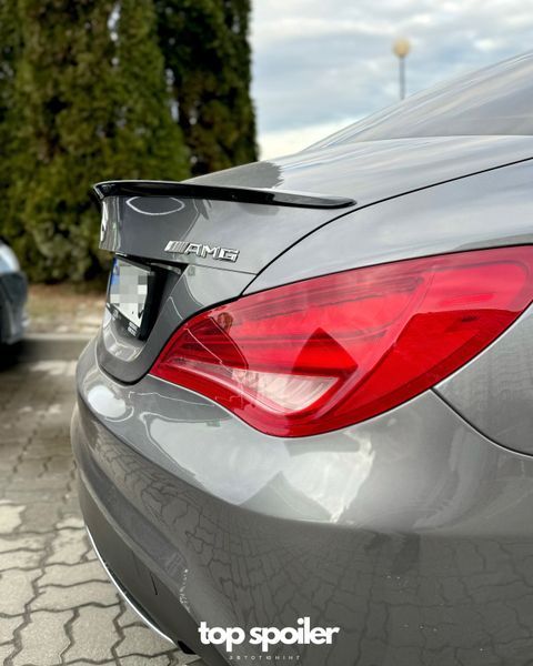 Спойлер багажника Mercedes-Benz CLA class w117 2013-2020 (ABS пластик) сабля Мерседес ЦЛА 117 (чорний глянець) W117 фото