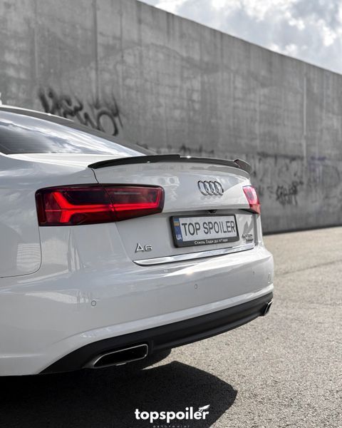 Спойлер багажника Audi A6 C7 2012-2017 стиль М4 (ABS пластик) сабля Ауді Ауди А6 (чорний глянець) C7-M4 фото