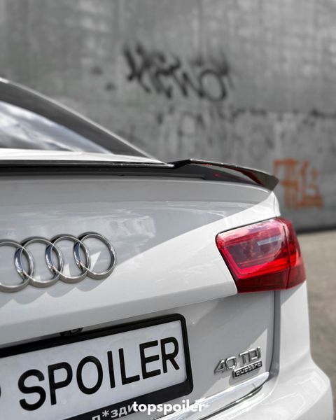 Спойлер багажника Audi A6 C7 2012-2017 стиль М4 (ABS пластик) сабля Ауді Ауди А6 (чорний глянець) C7-M4 фото