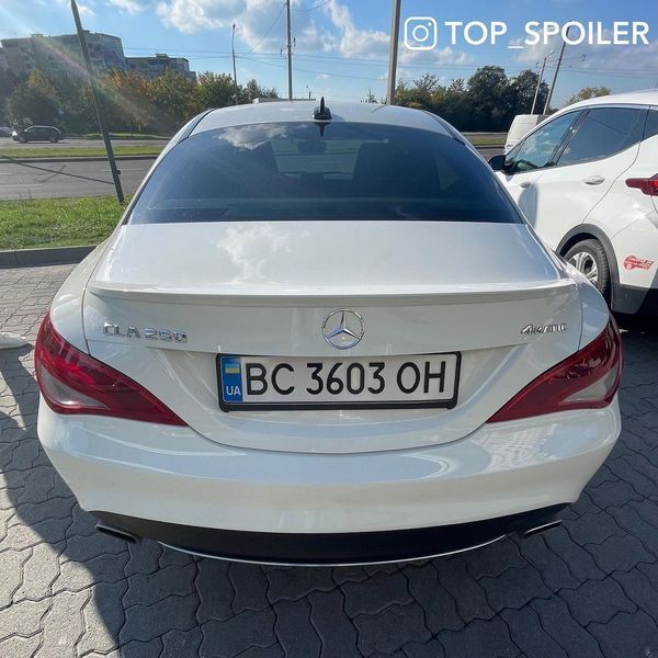 Спойлер багажника Mercedes-Benz CLA class w117 2013-2020 (ABS пластик) сабля Мерседес ЦЛА 117 (чорний глянець) W117 фото