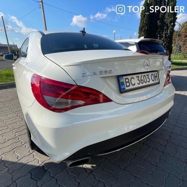 Спойлер багажника Mercedes-Benz CLA class w117 2013-2020 (ABS пластик) сабля Мерседес ЦЛА 117 (чорний глянець) W117 фото