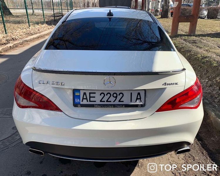 Спойлер багажника Mercedes-Benz CLA class w117 2013-2020 (ABS пластик) сабля Мерседес ЦЛА 117 (чорний глянець) W117 фото