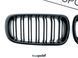 Решітка радіатора BMW X5 F15 / X6 F16 2013-2018 стиль М (ніздрі, ноздри БМВ Ф15 Ф16) чорний глянець F15-F16-M фото 3