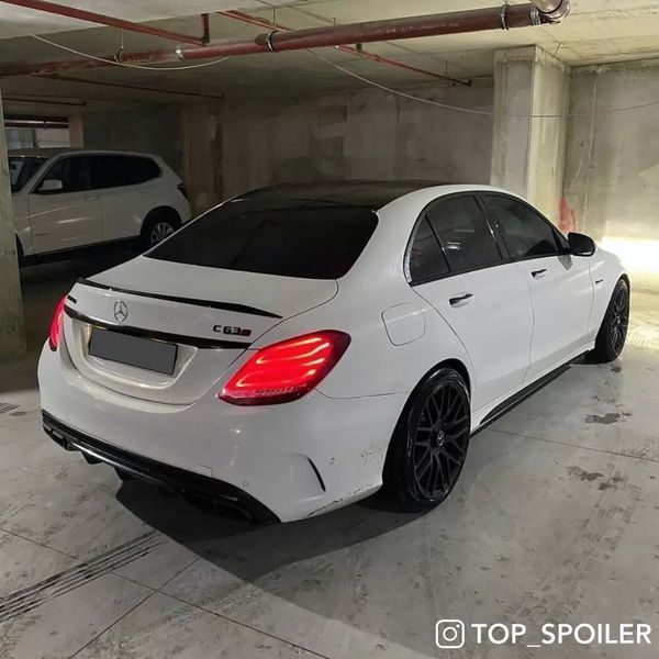 Спойлер багажника Mercedes-Benz C class w205 2014-2019 стиль C63 (ABS пластик) сабля Мерседес 205 (чорний глянець) W205-C63 фото