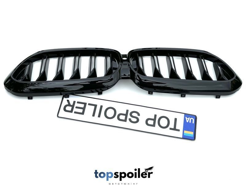 Решітка радіатора BMW 5 G30 / G31 F90 2017-2020 LCI (ніздрі, ноздри БМВ G30 Ф90) чорний глянець G30-31-LCI фото